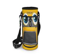 Biyejit Bolsa para botella de agua con cremallera para niños, con correas ajustables para el hombro, para niños, deportes, gimnasio, Autobús escolar, talla única, Organizador de bolsas