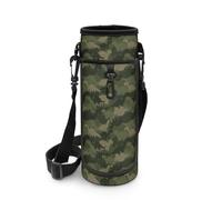 Biyejit Bolsa para botella de agua con cremallera y correas ajustables para el hombro, camuflaje, talla única, Organizador de bolsas