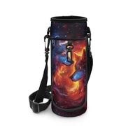 Biyejit Bolsa para botella de agua con cremallera y correas ajustables para el hombro, lobo, talla única, Organizador de bolsas