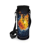 Biyejit Bolsa para botella de agua con cremallera y correas ajustables para los hombros para hombres y niños, senderismo, caminar, deportes, gimnasio, Peak Ball 1, talla única, Organizador de bolsas