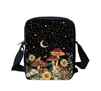 Biyejit Bolso bandolera bandolera para hombre y mujer, con correa ajustable, monedero lateral, monedero para teléfono y pasaporte, Margarita de hongos