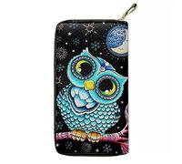 Biyejit Cartera de viaje larga con estampado de búho, monedero, funda para teléfono celular, regalo para niñas
