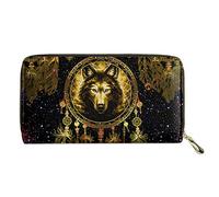 Biyejit Cartera larga de cuero para mujer con tarjetero, diseño floral, Talla única, Único