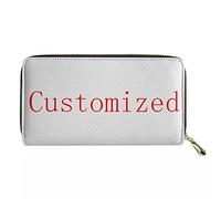 Biyejit - Cartera larga de piel para mujer, bolso de viaje, tarjetero, funda para teléfono, gran capacidad, con cremallera alrededor, Talla única, Casual
