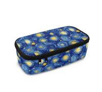 Biyejit Estuche para lápices para niños, soporte de alta capacidad con cremallera, bolsa de maquillaje multifuncional para escuela, oficina, viajes, Van Gogh, talla única, Organizador de bolsas