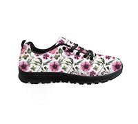 Biyejit Flores Imprimir Moda Entrenadores para Mujeres Pareja Cordones Air Mesh Ligero Go Easy Walking Sneakers