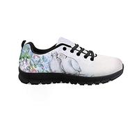 Biyejit Flores Imprimir Mujer Moda Zapatillas Transpirable Malla Casual Deporte Zapatos Ligero