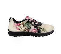 Biyejit Flowers Print Sport Road Running Shoes Zapatillas de Deporte Ligeras para Mujer para Viajes al Aire Libre