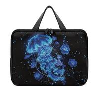 Biyejit Jellyfish - Funda para portátil para mujer y hombre, impermeable, con asa, ligera, bolsa de trabajo para documentos, archivos, notarios de 10 a 17 pulgadas