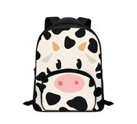 Biyejit Mochila para niños de 12 pulgadas, mochila escolar, preescolar, jardín de infantes, para niños y niñas, vaca de dibujos animados