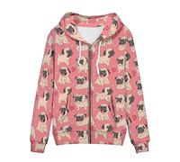 Biyejit - Sudadera con capucha para mujer, con cremallera completa, de manga larga, con bolsillo, para deporte, viajes, al aire libre, XS-5XL, XS