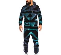 Biyejit Unisex novedad 3D impreso pijamas de una pieza mujeres hombres con capucha monos adultos ropa de dormir mameluco, Tribal azteca, XL
