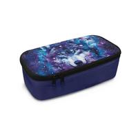 Biyejit Wolf - Estuche para lápices de gran capacidad con cremallera, organizador portátil de brochas para niños, adolescentes y niñas, lobo, talla única, Organizador de bolsas