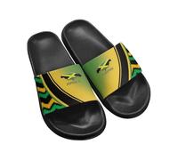 Biyejit Zapatillas de piscina de EVA suave, ligeras, antideslizantes, unisex, para gimnasio, ducha, hogar, jardín, piscina, 35-45, Banderas de Jamaica, 39.5 EU
