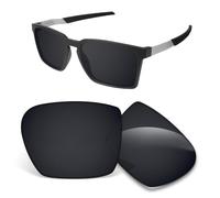 Biyxpiv Lentes de repuesto de 1,5 mm compatibles con gafas de sol Oakley Exchange Sun OO9483 de 56 mm, antiarañazos, Negro oscuro