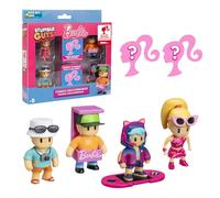 Bizak (64110021 Stumble Guys X Barbie Pack Deluxe 6 Figuras. Productos Oficiales.