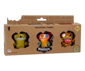 Bizak 64110210-4 Fuggler Pack de 3 Figuras de 6.5 cm con Poster Coleccionable, 44 Figuras para Coleccionar, para Niños y Niñas +4 Años