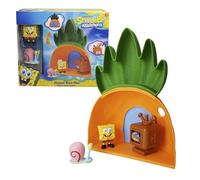 Bizak Bob Esponja Casa Piña con 2 Figuras, playset Fondo de Bikini con Bob y Gary, Incluye casa 20 cm y televisor con función, Juguete Oficial para niños a Partir de 3 años (64566040)