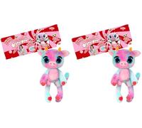 Bizak Bubble Pops, Peluches Mágicos Que multiplican su tamaño x5, Proceso emocionante y Olor a Chicle, 12 Diferentes Animales con Aroma y patitas Stem, Vaca Cereza, (64492004-11) (Paquete de 2)