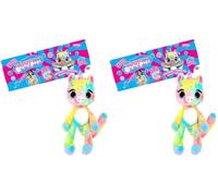 Bizak Bubble Pops, Peluches Mágicos Que multiplican su tamaño x5, Proceso emocionante y Olor a Chicle, 12 Diferentes Animales con Aroma y patitas Stem, Unicornio Frambuesa, (64492004-1) (Paquete de 2)