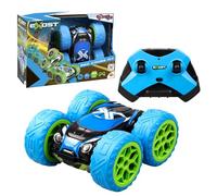 Bizak Exost 360 Cross Azul, Coche radiocontrol Todoterreno con Acrobacias 360°, Ruedas giratorias y batería Recargable, Producto Oficial, para niños Desde 5 años (62000730-1)