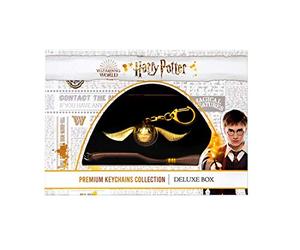 Bizak Harry Potter Llavero Pack de 3, Surtido de Diferentes Modelos, con Alto Nivel de Detalle, Estuche Deluxe de Harry Potter, Cofre Premium con Cierre imantado (64118350)