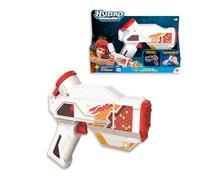 Bizak Hydro Mad Mini Blaster de Agua eléctrica, Blanca y Roja compacta con luz LED, Alcance hasta 5 m y batería Recargable, Juguete acuático Potente, para niños Desde 8 años (62001153-2)