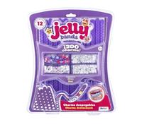 Bizak Jelly Bands Uva, pack de pulseras perfumadas para crear y personalizar, incluye abalorios y charms 3D, aroma dulce y color morado, desde 4 años (63335564-2)