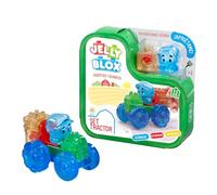 Bizak Jelly Blox Set Tractor, Juego de construcción sensorial con 12 Piezas blanditas y Coloridas, Encaja y Rueda para Crear tu Tractor, Juguetes para apretar y manipular, Desde 2 años (64552945)