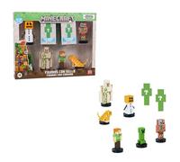 Bizak Minecraft Pack de 8 Figuras de 5 cm, Caja Deluxe 2, 2 Modelos de Personajes para coleccionar, Licencia Oficial del Videojuego de construcción y Bricks, Adultos Fans y niños o niñas (64110005-2)