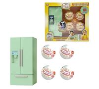 Bizak Mini World Set Nevera Color Verde con 4 cápsulas Sorpresa, playset Coleccionable con Mini Alimentos y función de hielos, Incluye Accesorios, para niños y niñas Desde 6 años (64501006-1)
