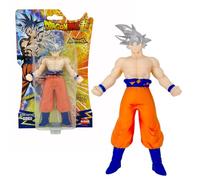 Bizak Monsterflex Figura Goku Ultra Instinc de Dragon Ball, muñeco súper Extensible y elástico, 25 cm, 12 para coleccionar, para Adultos Fans coleccionistas y niños Desde 4 años, (64390230)