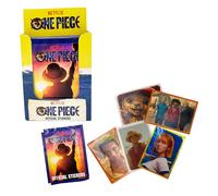 Bizak One Piece Stickers Cards Caja 30 Sobres, 150 cromos de colección oficial con diseños holográficos y troquelados inspirados en temporadas 1 y 2,stickers para coleccionar e intercambiar (64395000)