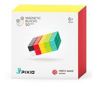 Bizak Pixio 50 cubos magnéticos óptimos de 8 milímetros cada lado para construir cualquier personaje u objeto, encajan óptimamente, recomendado para niños a partir de 6 años (64240101)