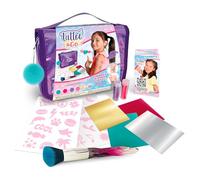 Bizak Shinetastic Tattoo & Go, set de tatuajes temporales de purpurina para niñas y niños, diseños para el cuerpo, incluye neceser, pincel y pegatinas, no tóxico, para fiestas y regalar, (35005063)