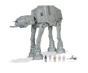 Bizak Star Wars Micro Galaxy Squadron AT-AT - Vehículo de Asalto de 25 cm con Accesorios y 5 Figuras (62610170)