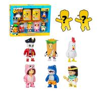 Bizak Stumble Guys Pack de 8 Figuras de acción 6 cm Set 2, 3 grupos de personajes para coleccionar, licencia oficial del videojuego de derribos, adultos fans y niños o niñas desde 8 años, (64112072)