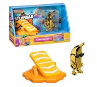 Bizak Stumble Guys Playset con Figura Articulada de 7,5 cm, Recrea Escenas del Videojuego, Mr. Banana con Trampolín, Niños y Niñas +8 Años, (64119201)