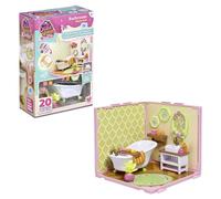 Bizak Suite Spaces Diseña tu Baño, Set DIY Modular Personalizable con Muebles y Accesorios, Incluye 20 Accesorios y Papeles Decorativos, para niñas Desde 6 años (64554116)