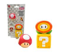 Bizak Super Mario Salpicadores para el Baño Flor de Fuego y Seta, Figuras blanditas Que lanzan Agua, Juguetes de baño para niños, Set 2 Personajes Oficiales Nintendo, +2 años (30693906-2)