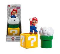 Bizak Super Mario Set Apila y Vierte Agua, Juguete de baño con Mario salpicador, Vasos apilables Nube Lakitu, Tubería y Bloque Interrogación, Juego Agua niños +2 años (30693856)