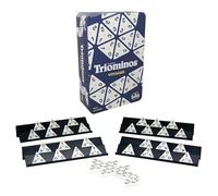 Bizak, Triominos Caja Metalica, Edición de Viajes, Juego de Mesa de Dómino para Niños +6 Años, Juguete Estratégico de 2 a 4 Jugadores, Compacto y Portátil, Estimula el Razonamiento Lógico (64550632)