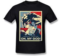 Bizarre Adventure Vintage Joestar Joseph OH My God Letter T-Tshirts Camisetas y Tops for Men Plus Size Cotton Cool tee Tshirts Camisetas y Tops Camiseta(Medium)