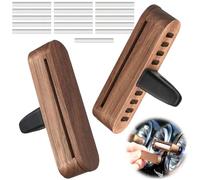 BIZOI 2 Piezas Difusor Aceites Esenciales Coche, Ambientador de coche con 16 Varilla de Incienso, Madera Para Perfumar El Coche, Difusor de Madera Automóviles para más diversión y placer de conducir