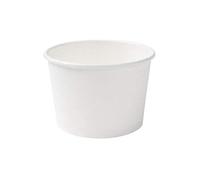 BIZOYG ecológico universal cartón desechable cuencos helado, postre, Fingerfood, Snacks, aperitivos I 25x tazones comida blancos sin imprimir 400 ml/16 oz I tazas redondas desechables compostables