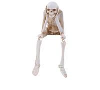 BIZTTLOG Esta Figura de Calavera de Resina Hecha a Mano, diseñada for no oír, Ver ni Hablar, es Perfecta for el hogar, la Oficina o Incluso una decoración Espeluznante.(White1)