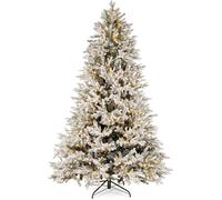 Bizzotto Árbol de navidad nevado de pe y pvc h 210, 4943 ramas, 1900 led