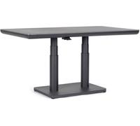 Bizzotto Mesa con piedra sinterizada y altura regulable 140x80 antracita