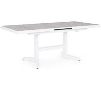Bizzotto Mesa extensible 143/183X88 blanca, en aluminio para exterior