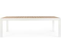 Bizzotto Mesa extensible para exterior Belmar blanca 100 x 220-340 cms